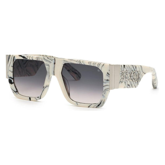 Philipp Plein White Acetate Sunglasses Philipp Plein Gray