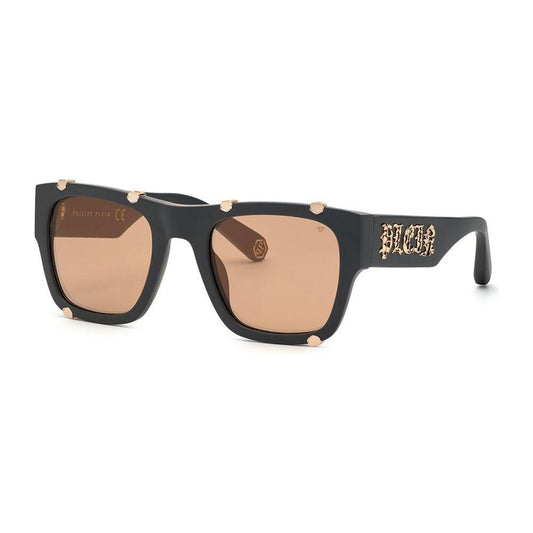 Philipp Plein Black Acetate Sunglasses Philipp Plein Tan