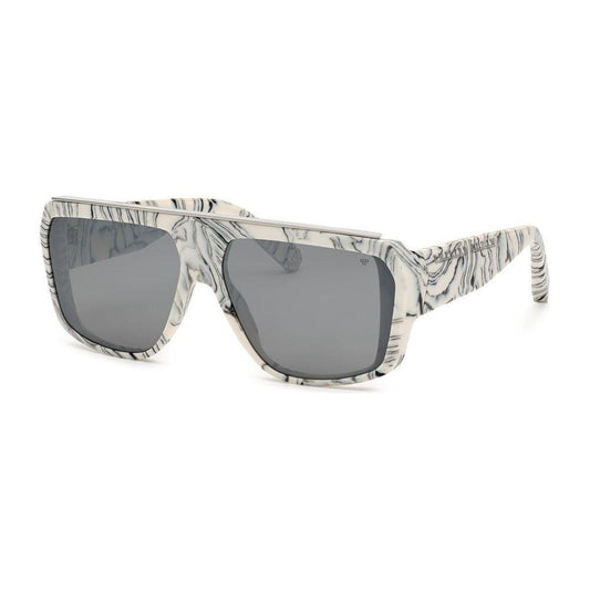 Philipp Plein White Injected Sunglasses Philipp Plein Light Slate Gray