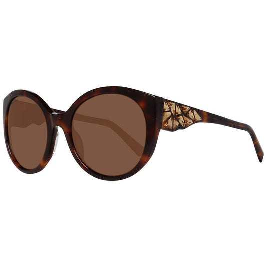 Swarovski Brown Plastic Sunglasses