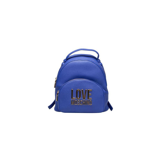 Love Moschino Blue Polyethylene Backpack Love Moschino