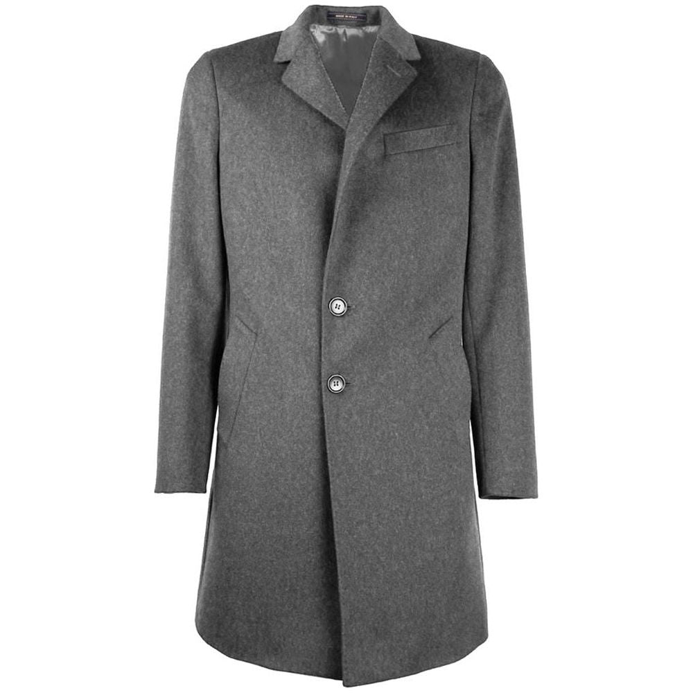 Made in Italy Gray Wool Vergine Jacket Made in Italy