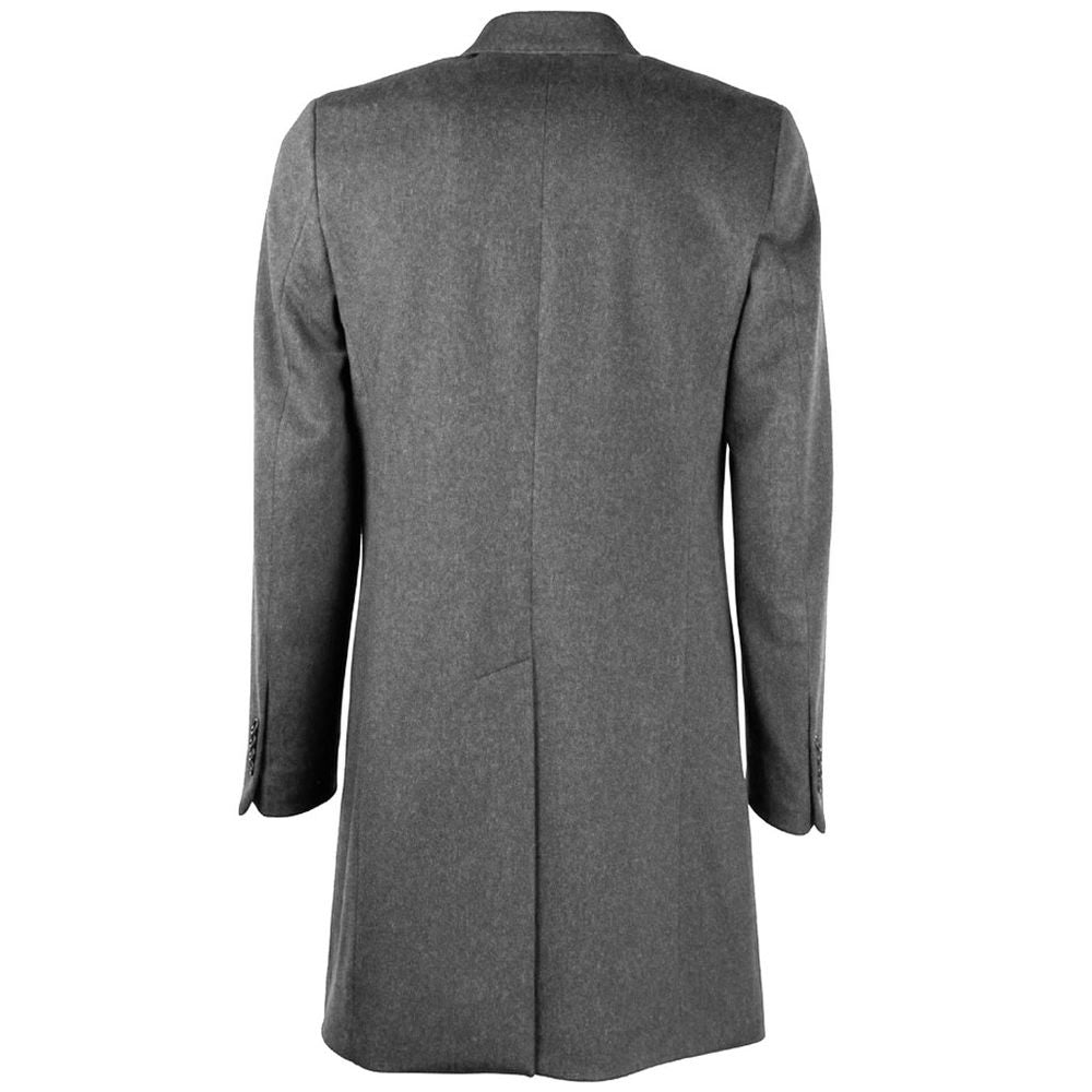 Made in Italy Gray Wool Vergine Jacket Made in Italy