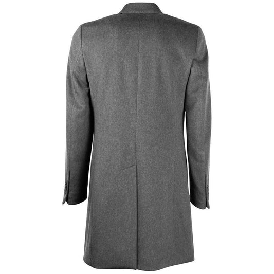 Made in Italy Gray Wool Vergine Jacket Made in Italy