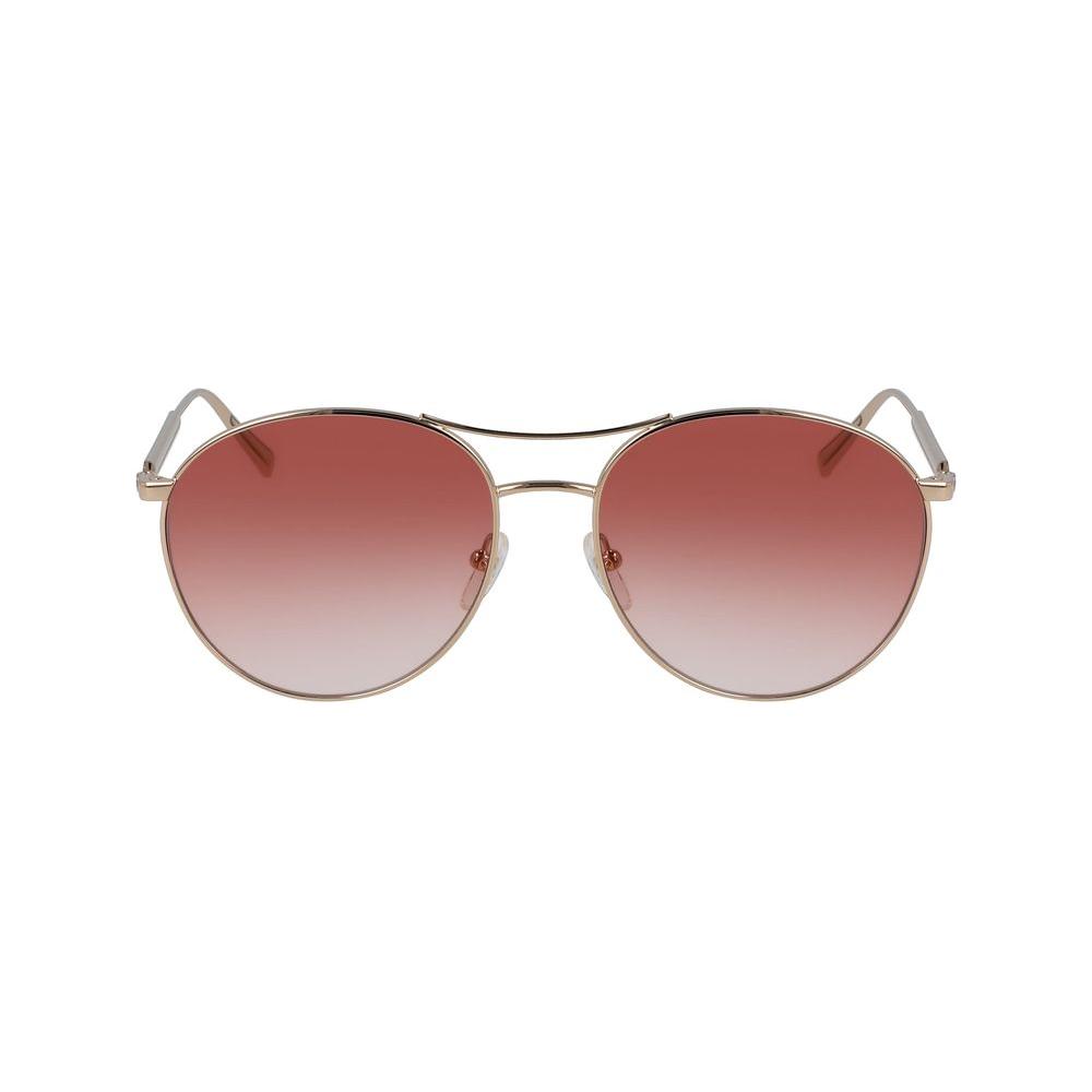 Longchamp Rose Gold Metal Sunglasses Longchamp