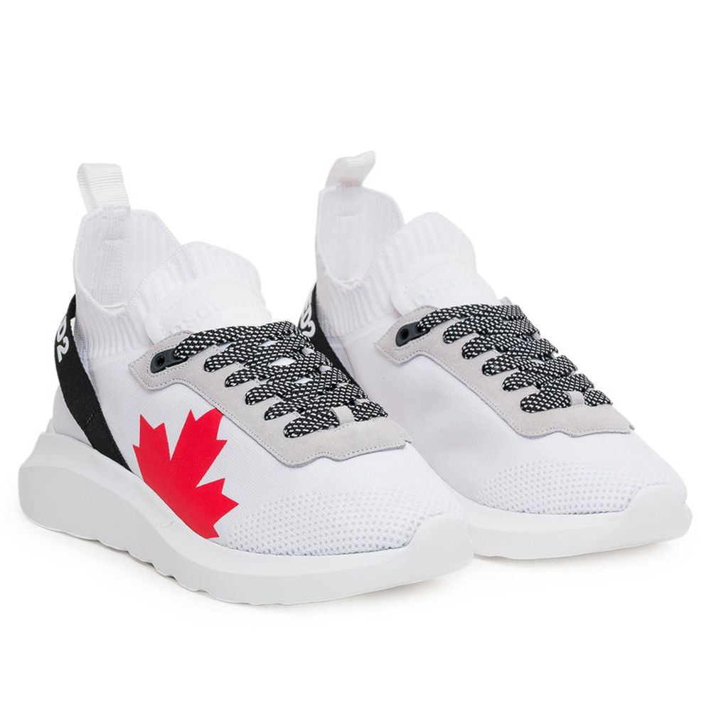 Dsquared² White Polyester Sneaker