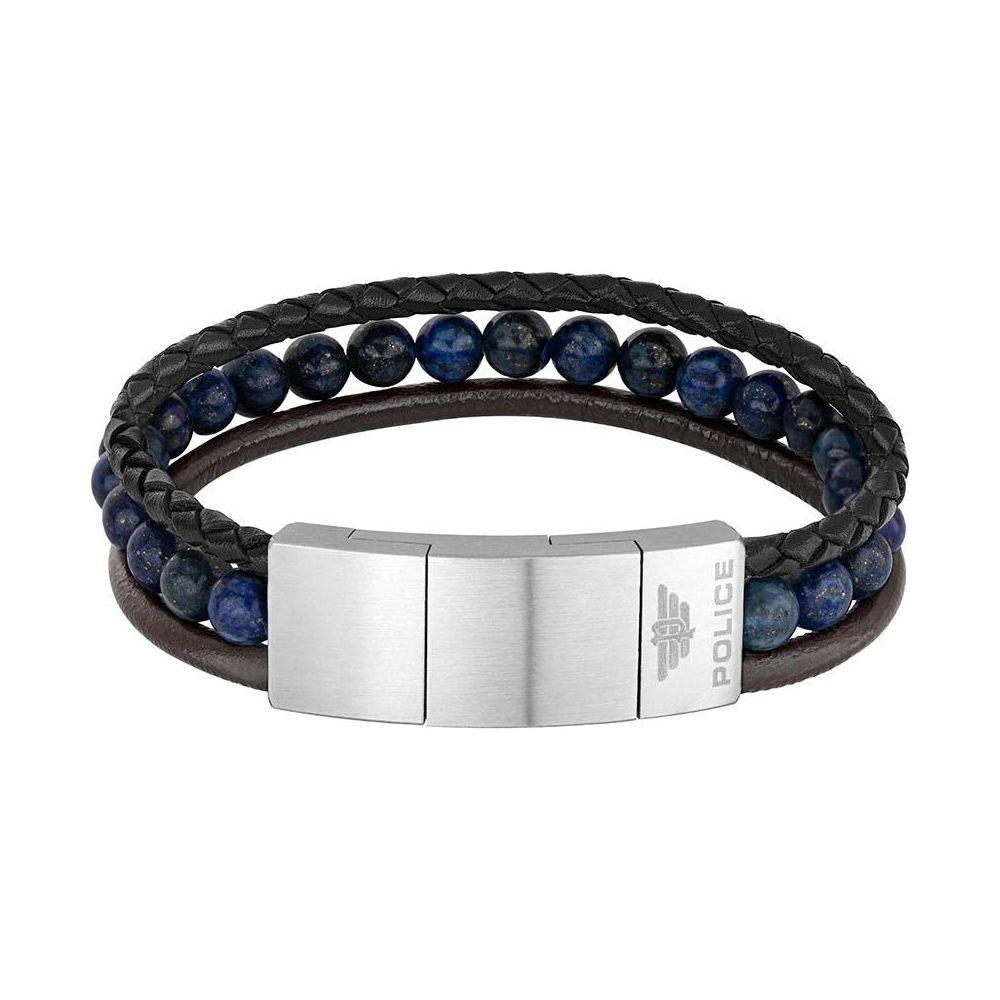 Police Blue Leather Watch Police Light Gray