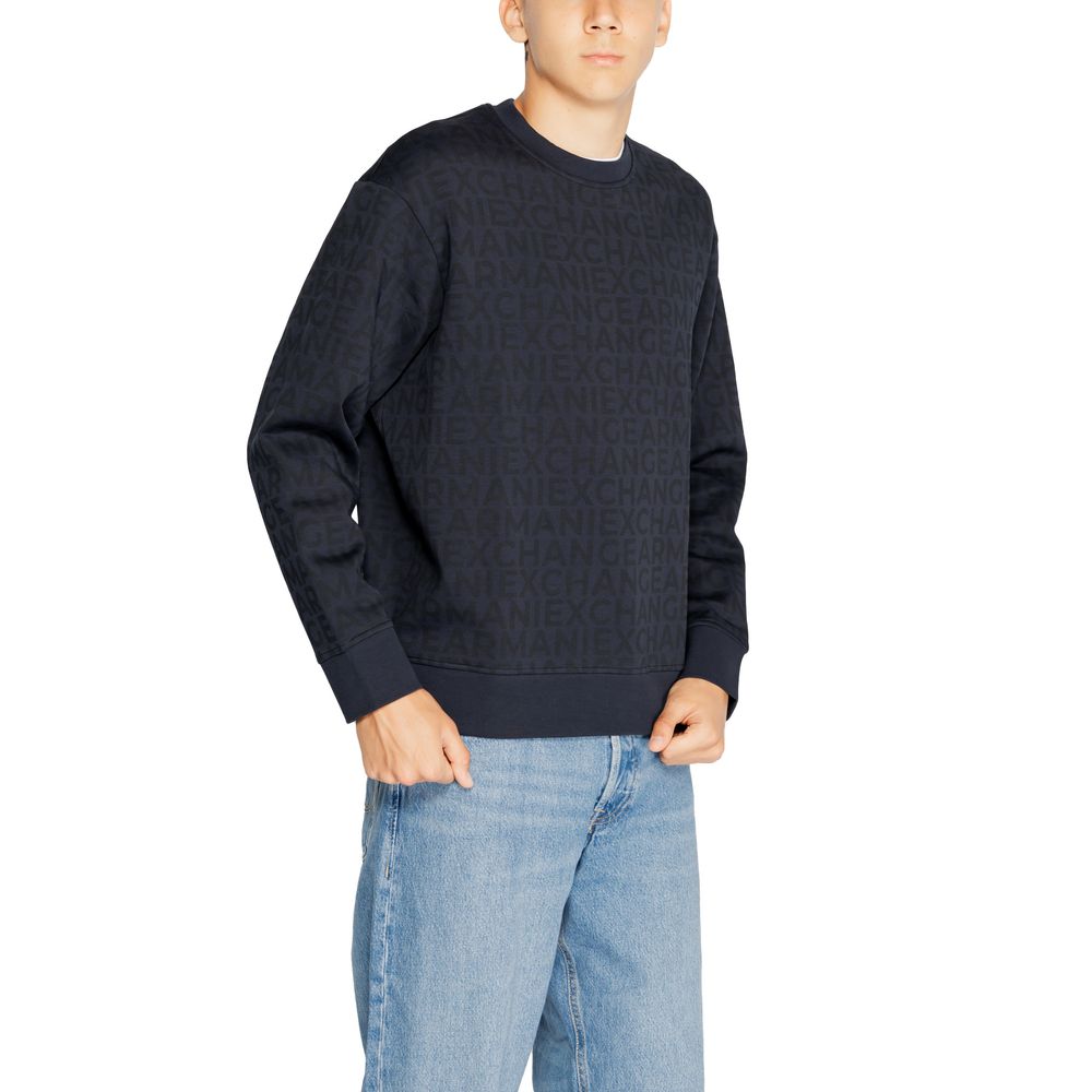 Armani Exchange Blue Cotton Sweater