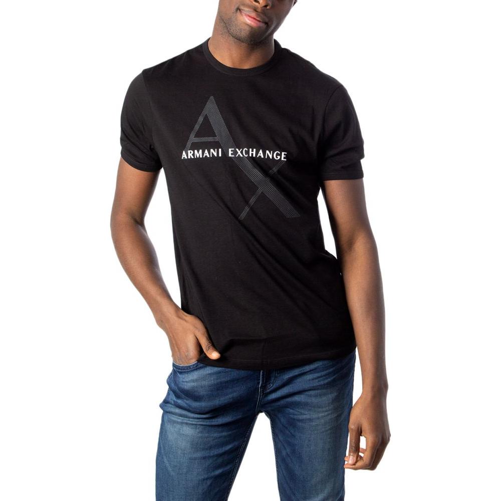 Armani Exchange Black Cotton T-Shirt Armani Exchange