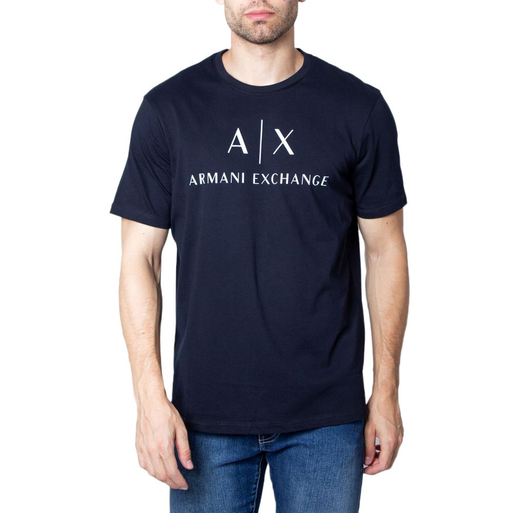 Armani Exchange Blue Cotton T-Shirt Armani Exchange