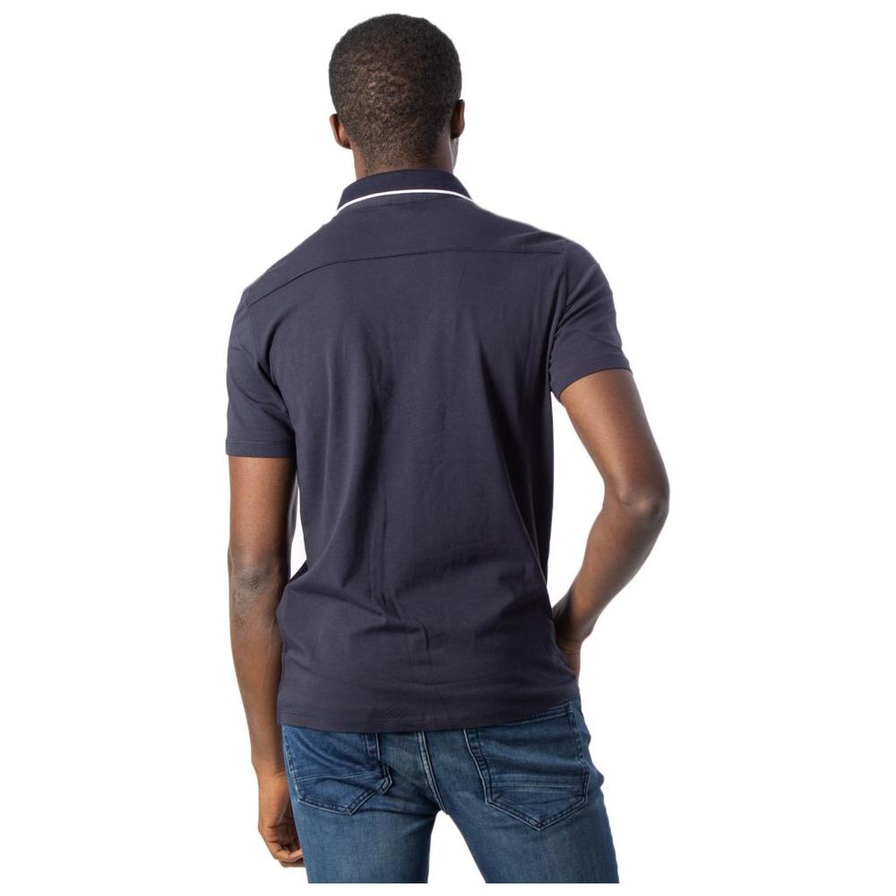 Armani Exchange Blue Cotton Polo Shirt Armani Exchange