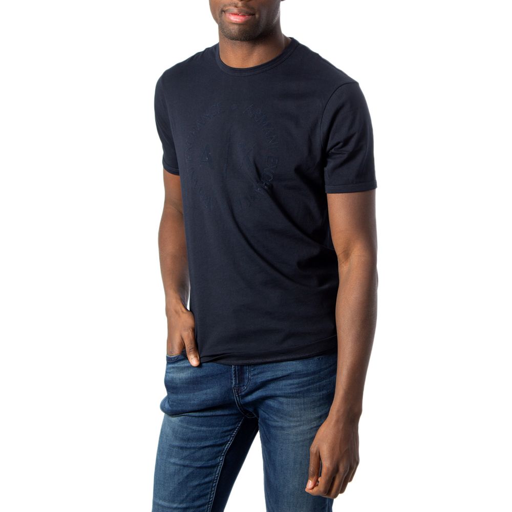 Armani Exchange Blue Cotton T-Shirt Armani Exchange