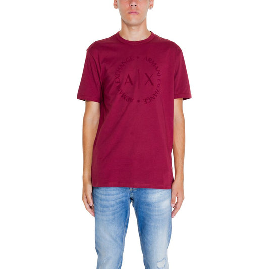 Armani Exchange Bordeaux Cotton T-Shirt Armani Exchange