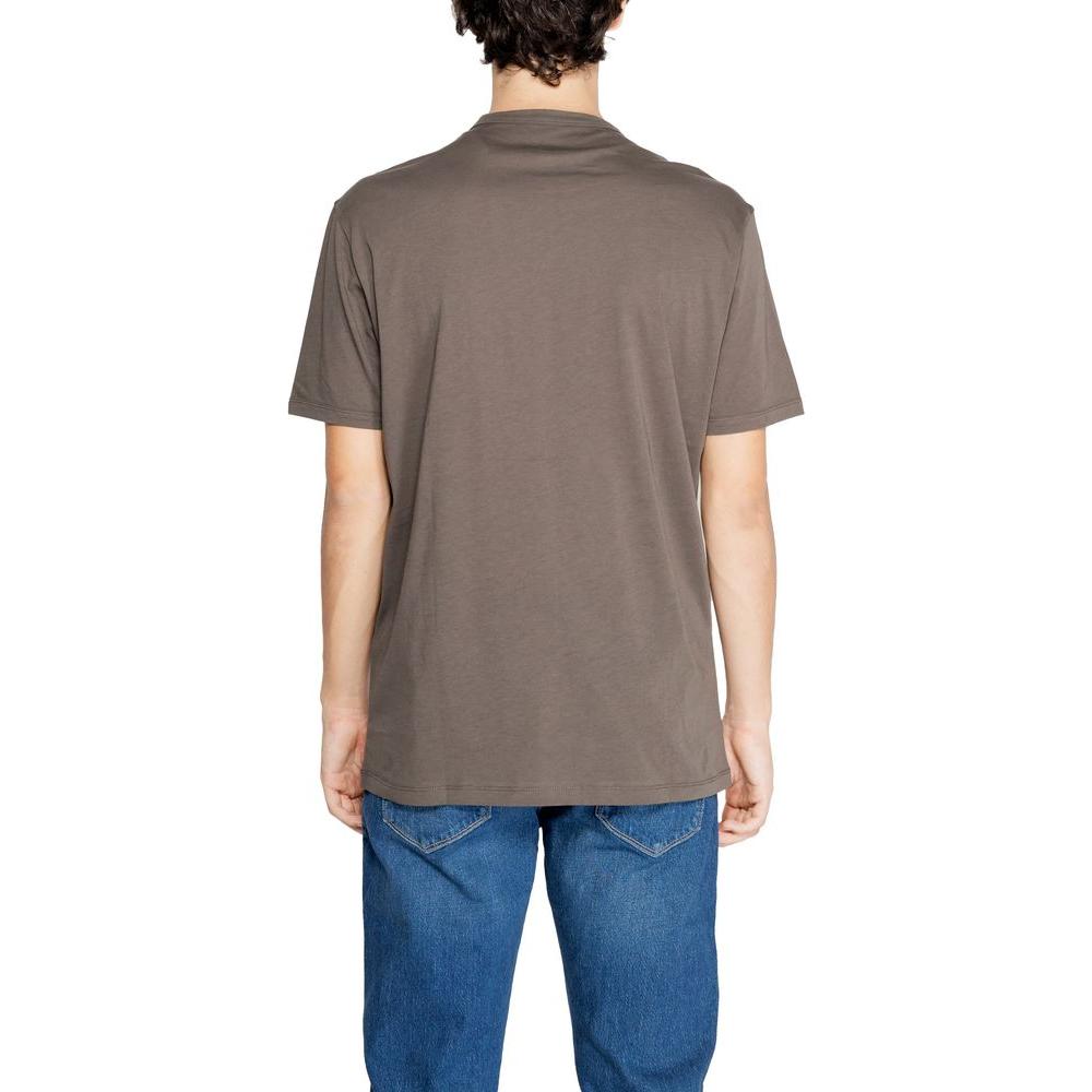 Armani Exchange Brown Cotton T-Shirt