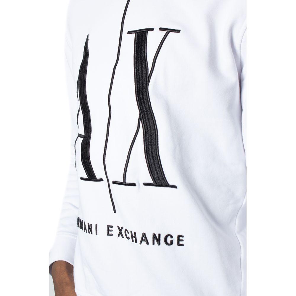 Armani Exchange White Cotton Sweater Armani Exchange