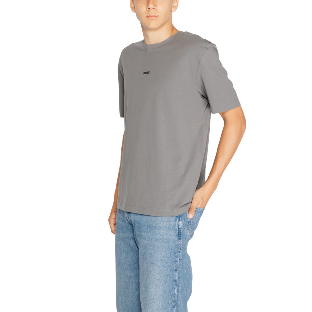 Hugo Boss Gray Cotton T-Shirt Hugo Boss