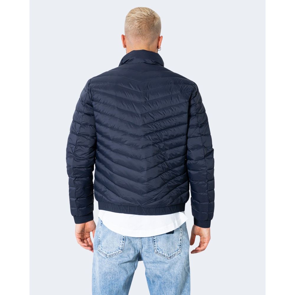 Armani Exchange Blue Polyester Jacket Armani Exchange