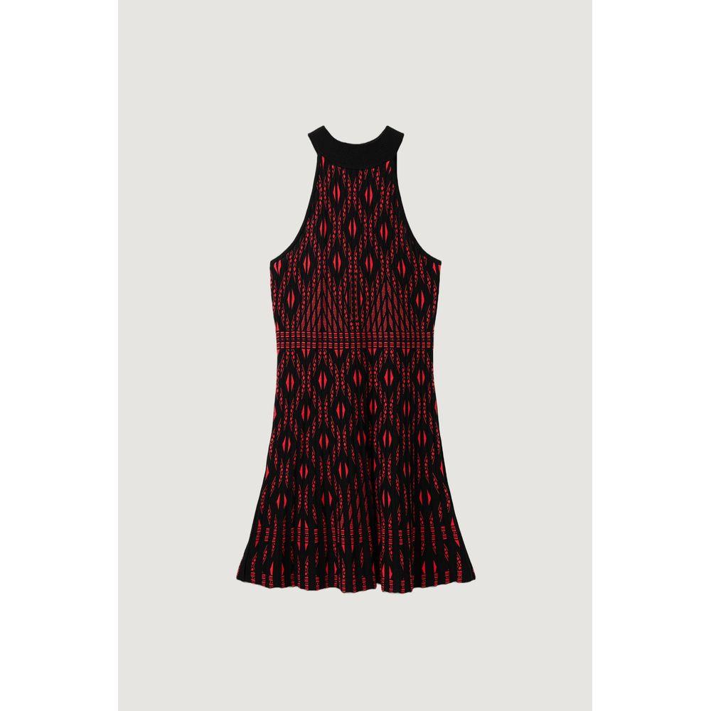 Desigual Red Viscose Dress Desigual