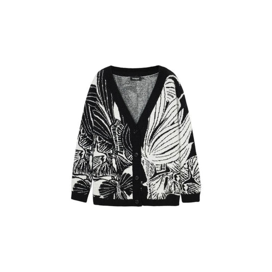 Desigual Black Acrylic Cardigan Desigual