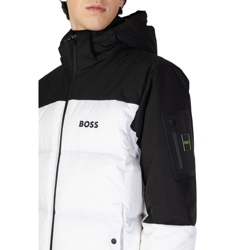 Hugo Boss White Recycled Polyester Jacket Hugo Boss