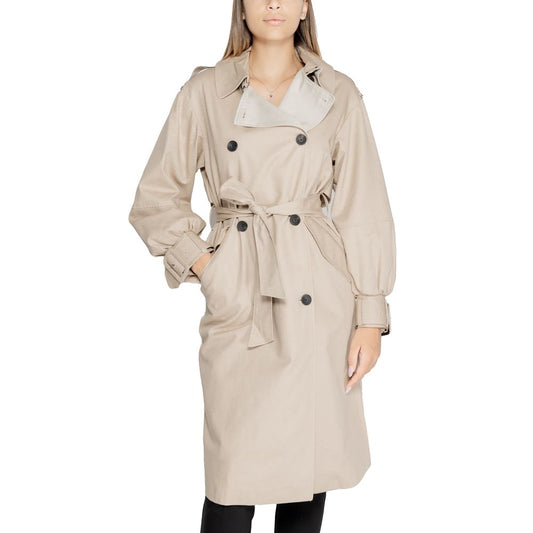 Desigual Beige Cotton Jackets & Coat Desigual