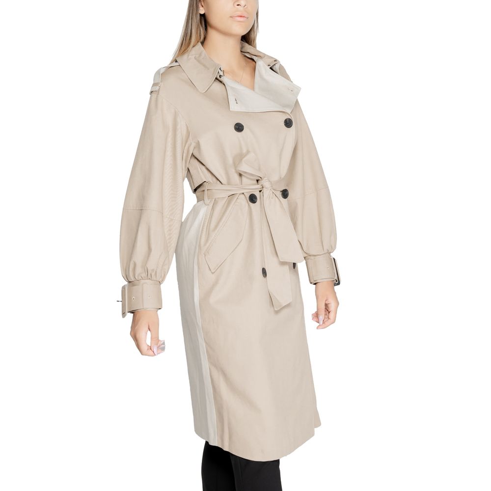 Desigual Beige Cotton Jackets & Coat Desigual