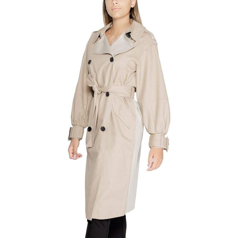 Desigual Beige Cotton Jackets & Coat Desigual