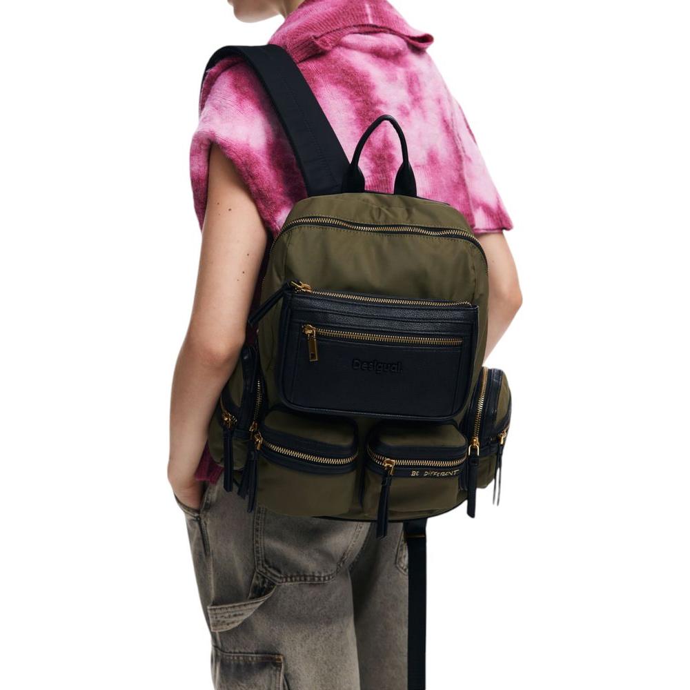 Desigual Green Polyamide Backpack Desigual