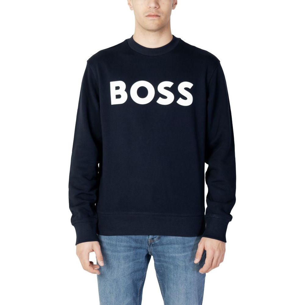 Hugo Boss Blue Cotton Sweater Hugo Boss