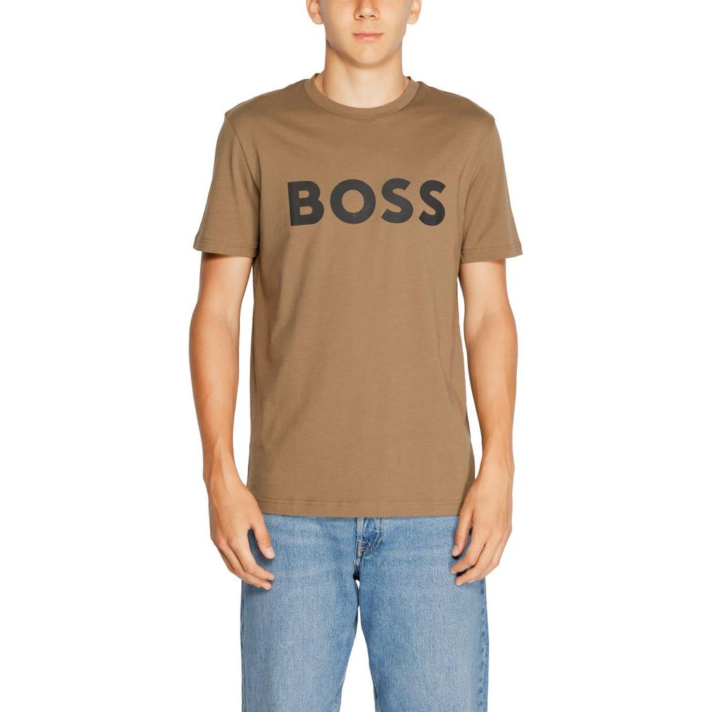 Hugo Boss Brown Cotton T-Shirt Hugo Boss