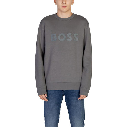 Hugo Boss Gray Cotton Sweater Hugo Boss