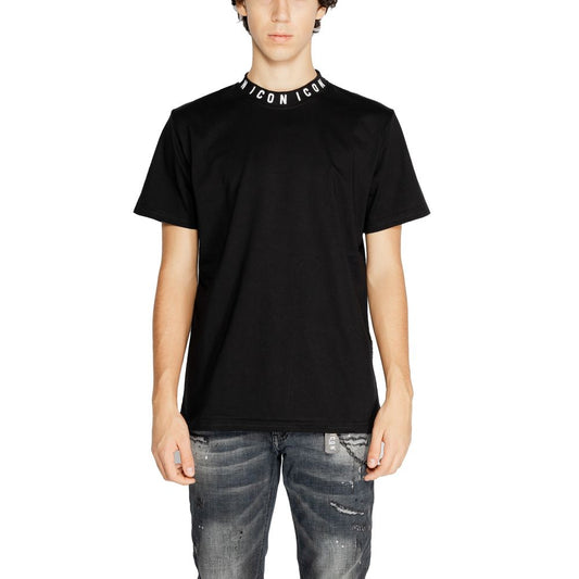 Icon Black Cotton T-Shirt Icon