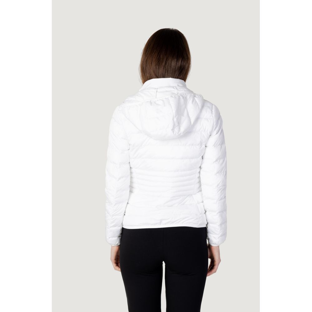 EA7 Emporio Armani White Polyester Jackets & Coat EA7 Emporio Armani