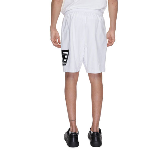 EA7 Emporio Armani White Cotton Short EA7 Emporio Armani