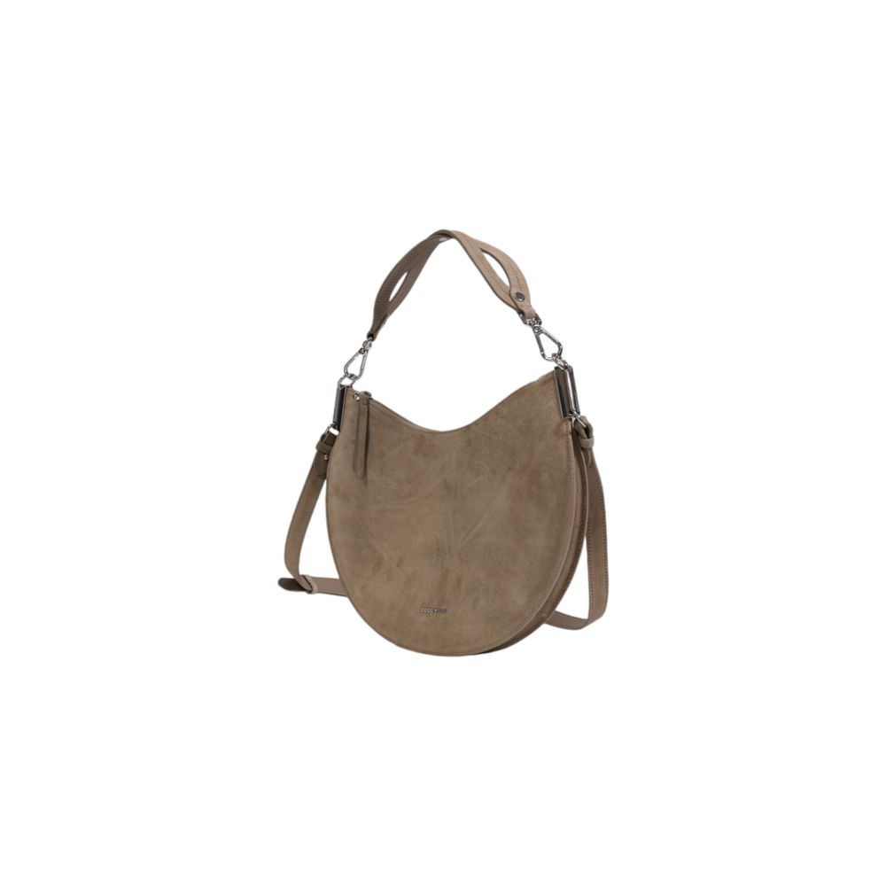 Coccinelle Gray Suede Handbag Coccinelle