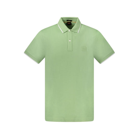 Hugo Boss Green Cotton Polo Shirt Hugo Boss