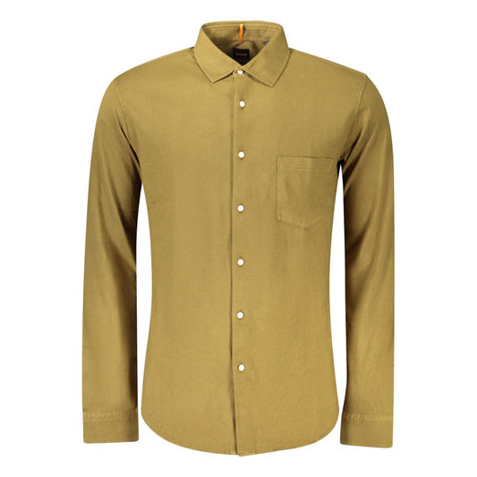 Hugo Boss Green Cotton Shirt Hugo Boss