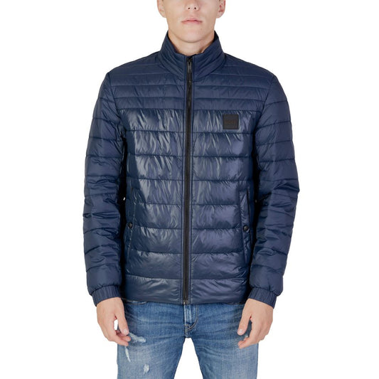 Hugo Boss Blue Polyester Jacket Hugo Boss