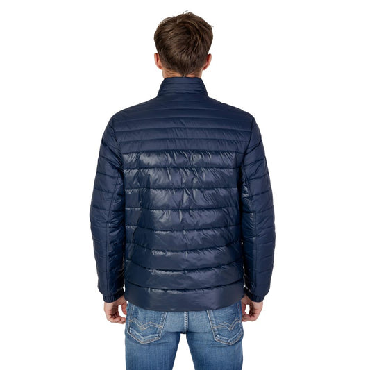 Hugo Boss Blue Polyester Jacket Hugo Boss