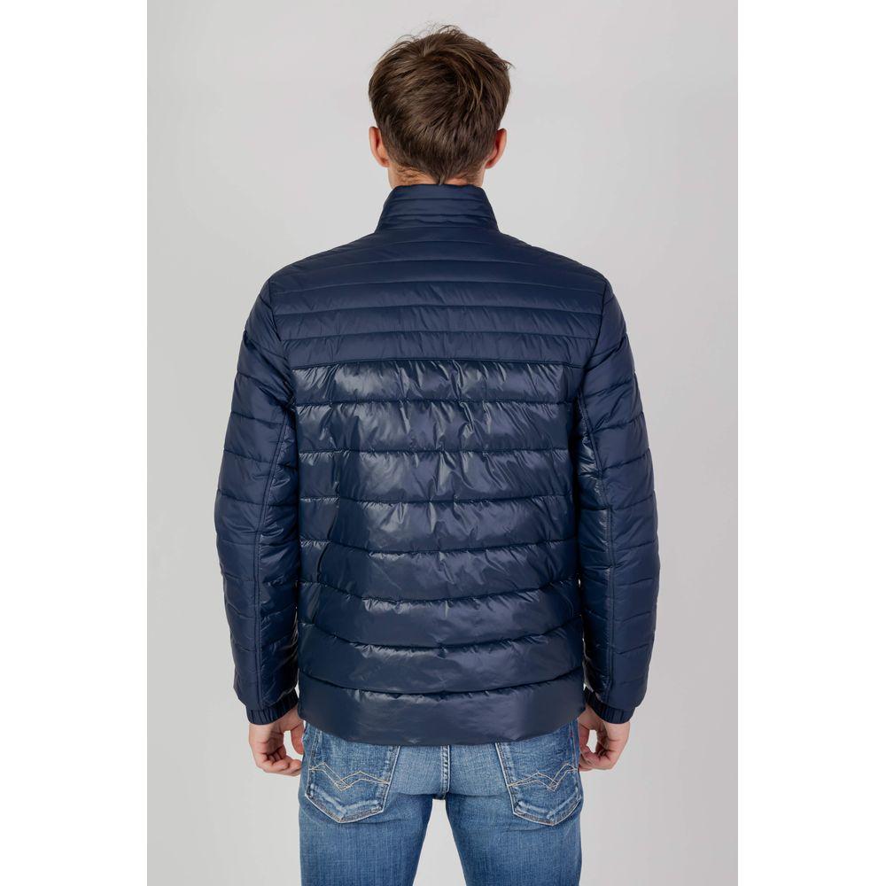 Hugo Boss Blue Polyester Jacket Hugo Boss