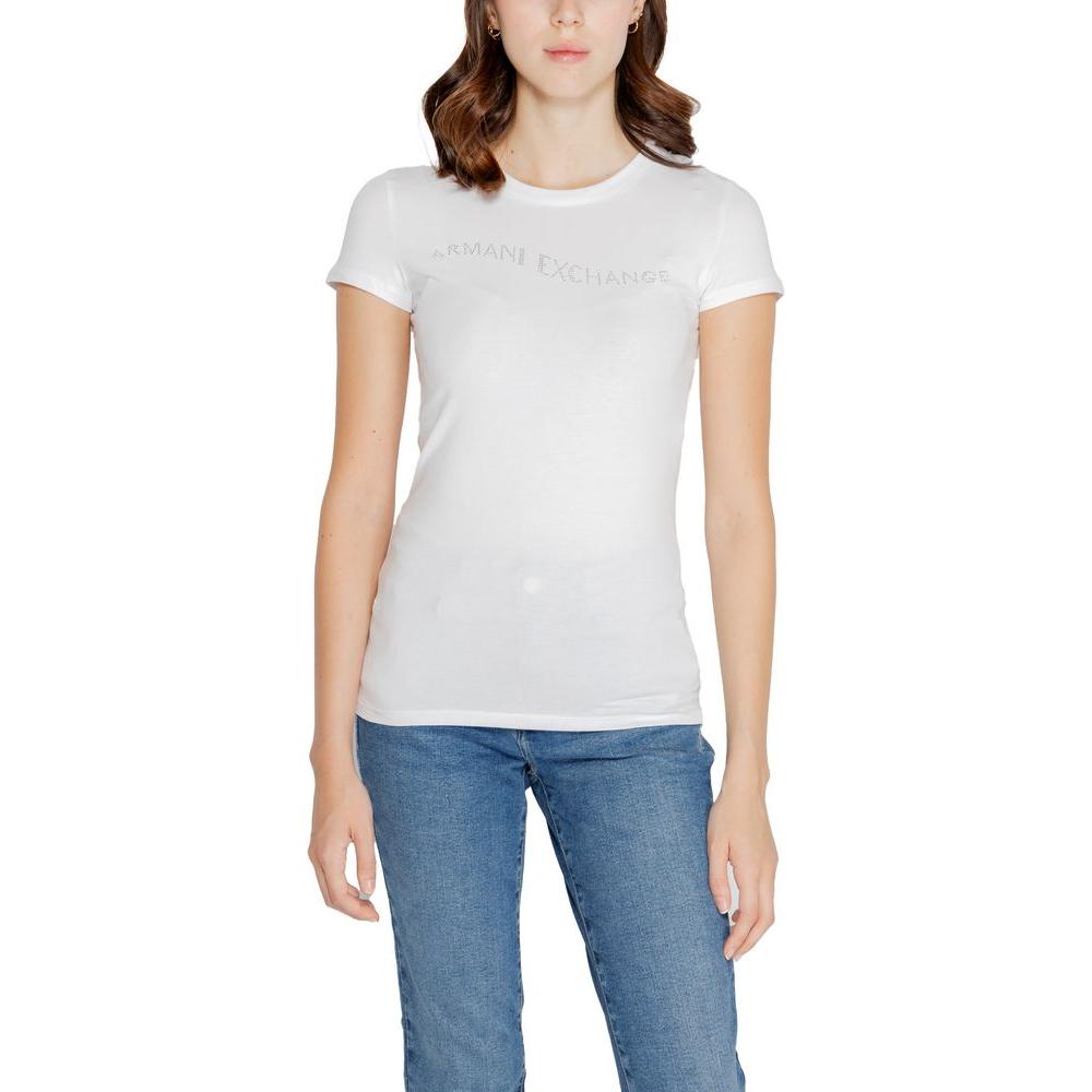 Armani Exchange White Cotton Tops & T-Shirt Armani Exchange