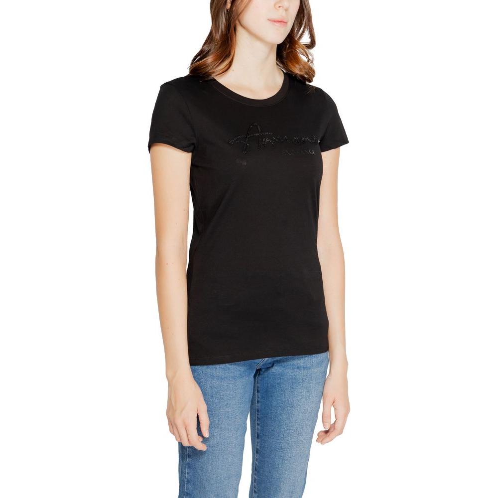 Armani Exchange Black Cotton Tops & T-Shirt Armani Exchange