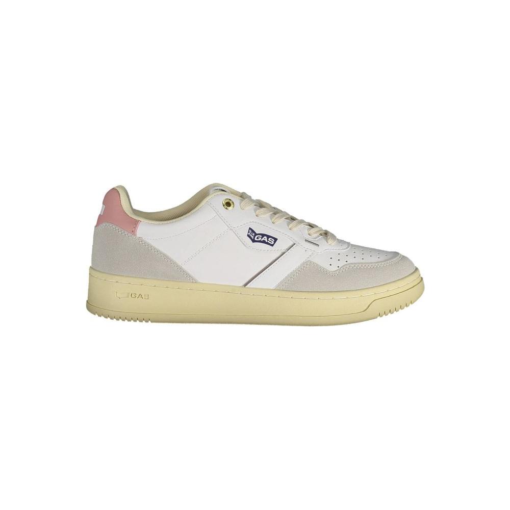 Gas White Artificial Leather Sneaker Gas