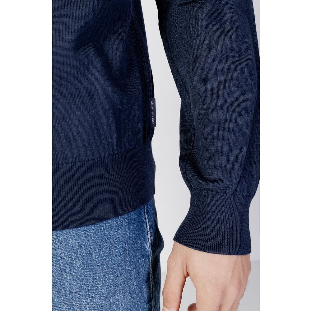 Armani Exchange Blue Wool Sweater Armani Exchange