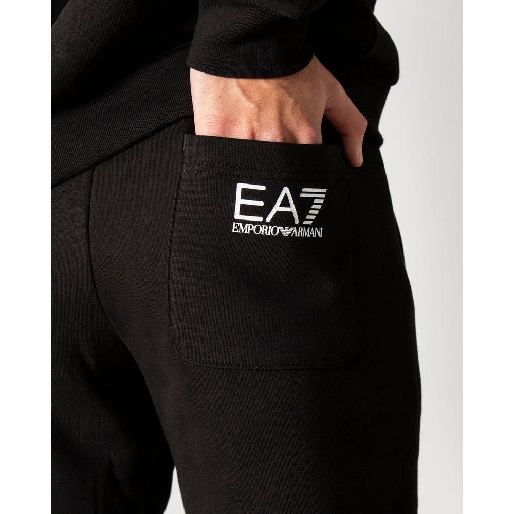 EA7 Emporio Armani Black Cotton Jeans & Pant EA7 Emporio Armani