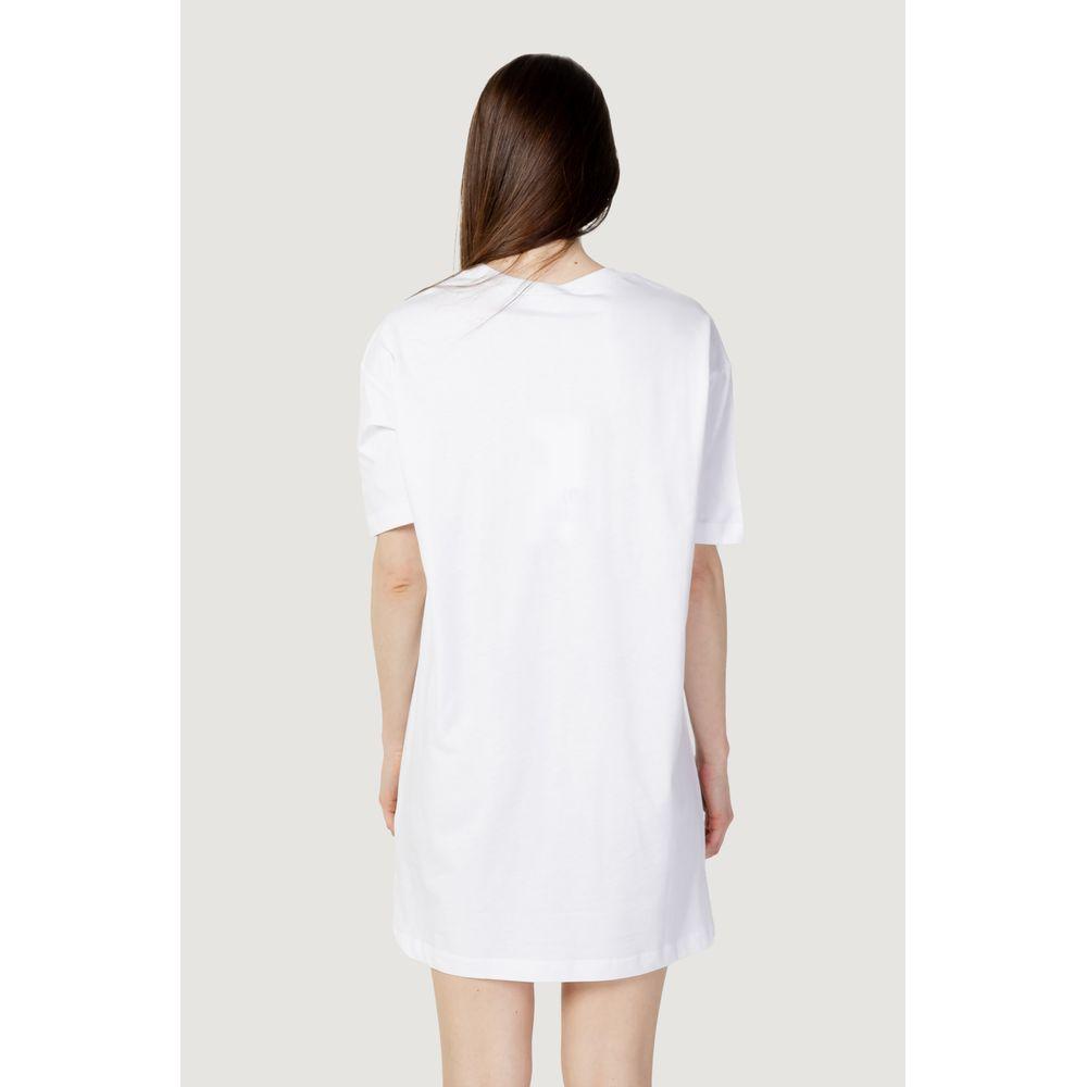 Love Moschino White Cotton Dress Love Moschino