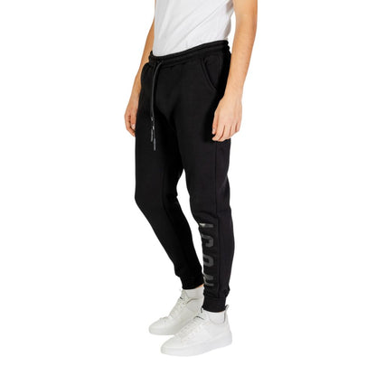 Icon Black Cotton Joggers (Workout Pants) Icon