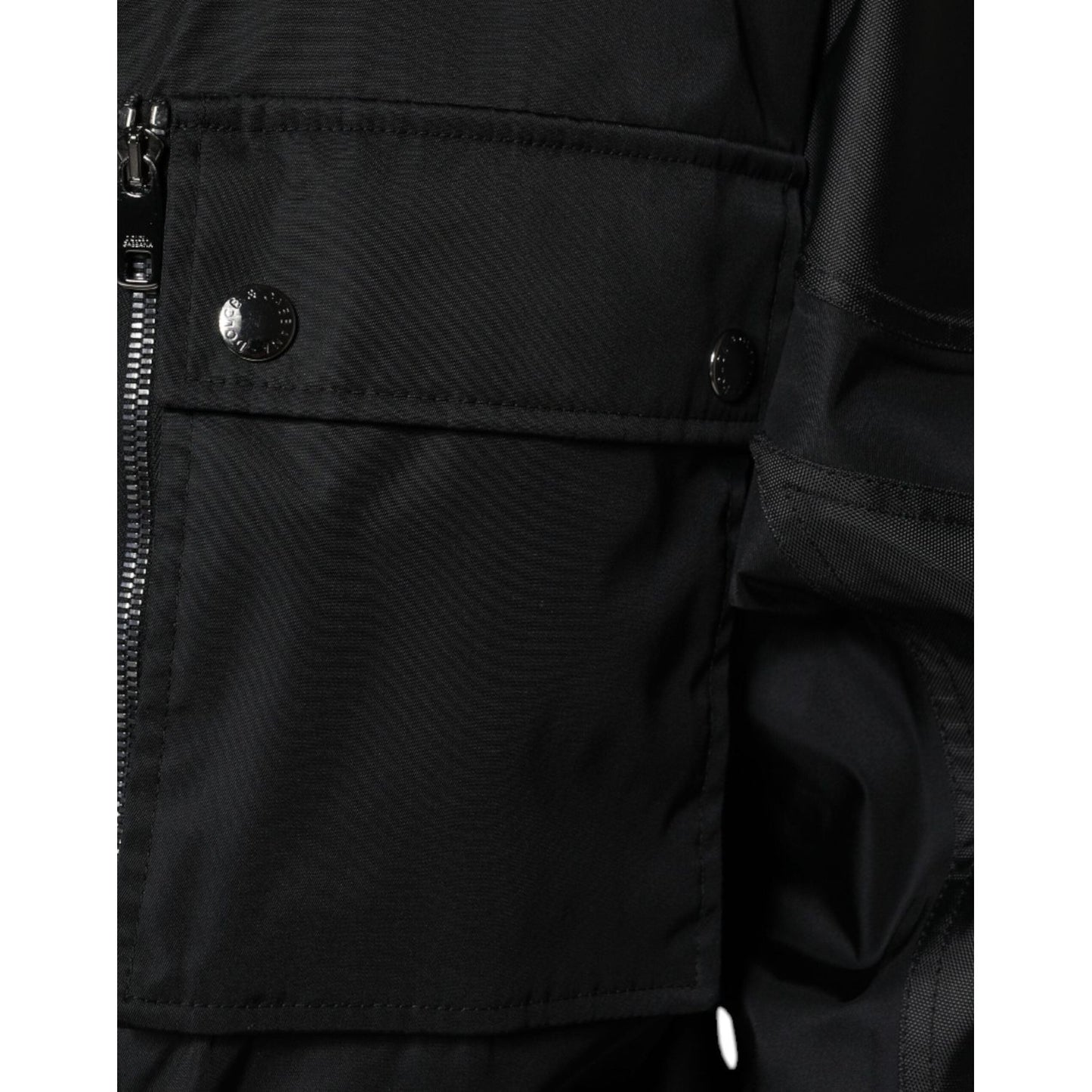 Dolce & Gabbana Black Nylon Winter Men Parka Coat Jacket Dolce & Gabbana