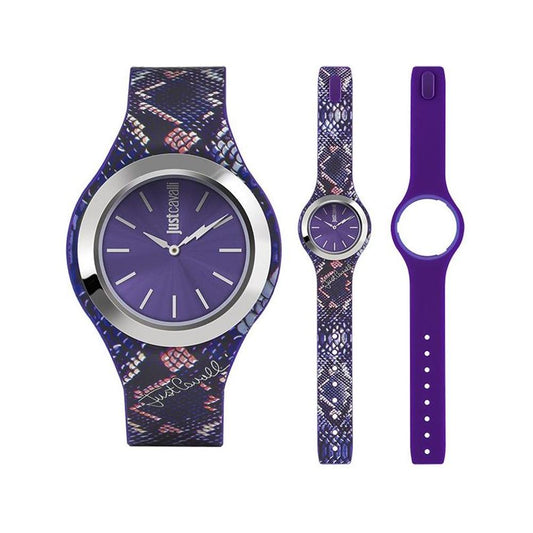 Just Cavalli Purple Silicone Watch Just Cavalli