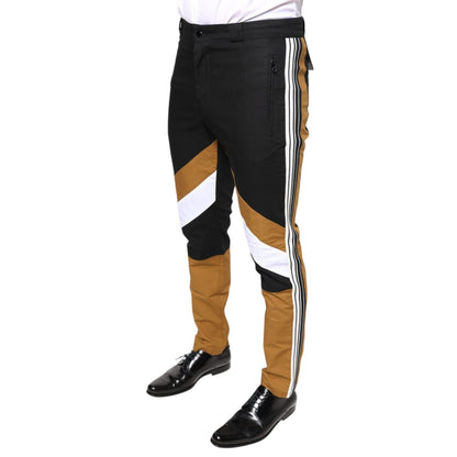 Dolce & Gabbana Multicolor Stripe Skinny Cotton Pants